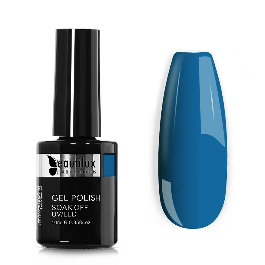 Beautilux Vernis Gel Semi-Permanent AC-14 – Profondeur et Élégance en Bleu Pétrole