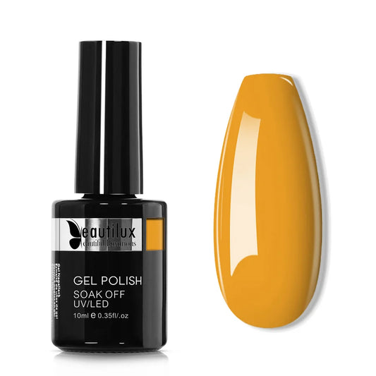 Beautilux Vernis Gel Semi-Permanent Jaune Moutarde B-052 – Chaleur et Élégance