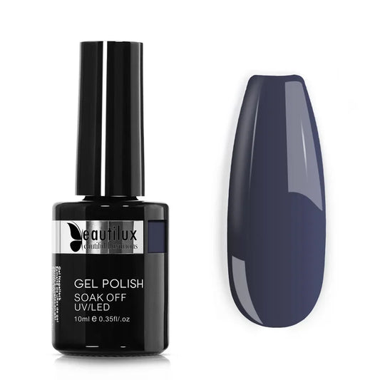 Beautilux Vernis Gel Semi-Permanent Bleu Nuit AC-113 – Élégance et Profondeur