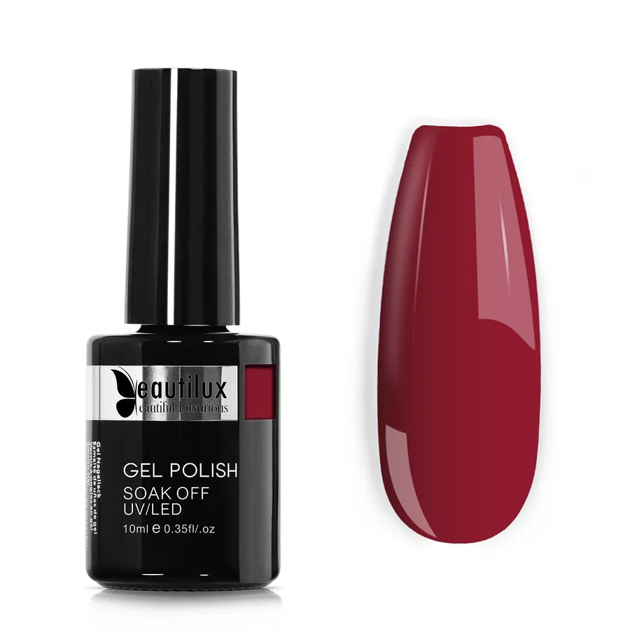 Beautilux Vernis Gel Semi-Permanent AC-52 – Élégance et Passion en Rouge Bordeaux