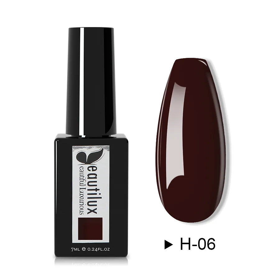 BEAUTILUX HEMA FREE GEL POLISH H-06 Bordeaux Ébène