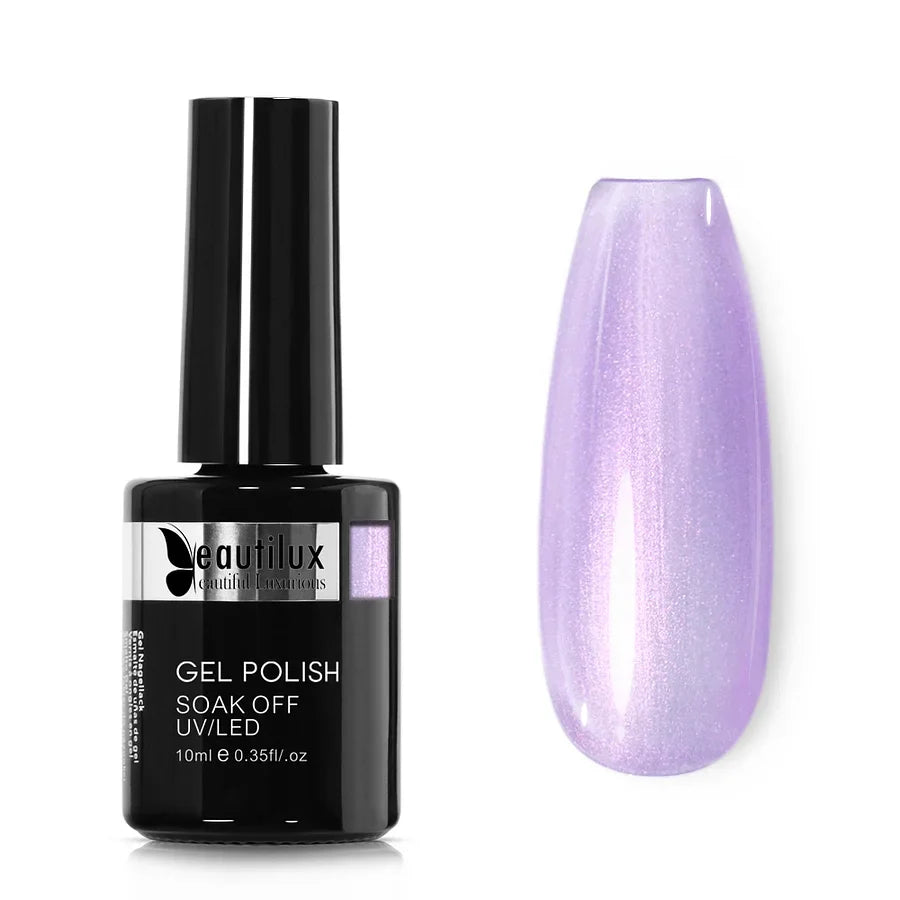 Beautilux Vernis Gel Semi-Permanent B-124 – Effet Sirène en Lilas Nacré