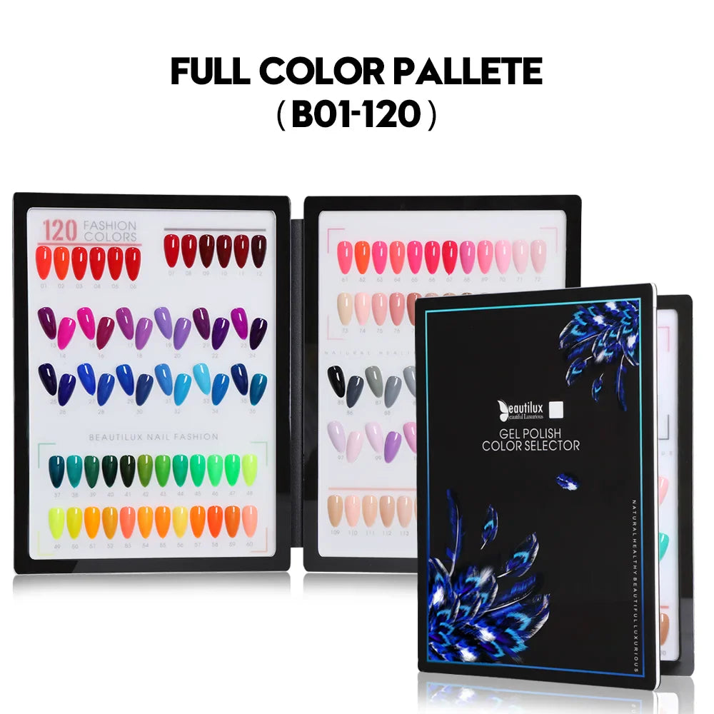 Sélecteur de couleurs de gel pour ongles Beautilux, 120 nuances CB120-B001120