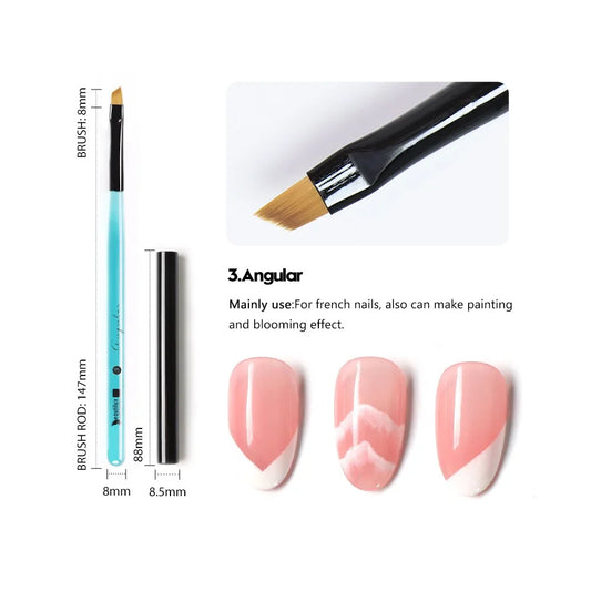 Professional Nail Art Brush-CRYSTAL BLUE CBNB-03