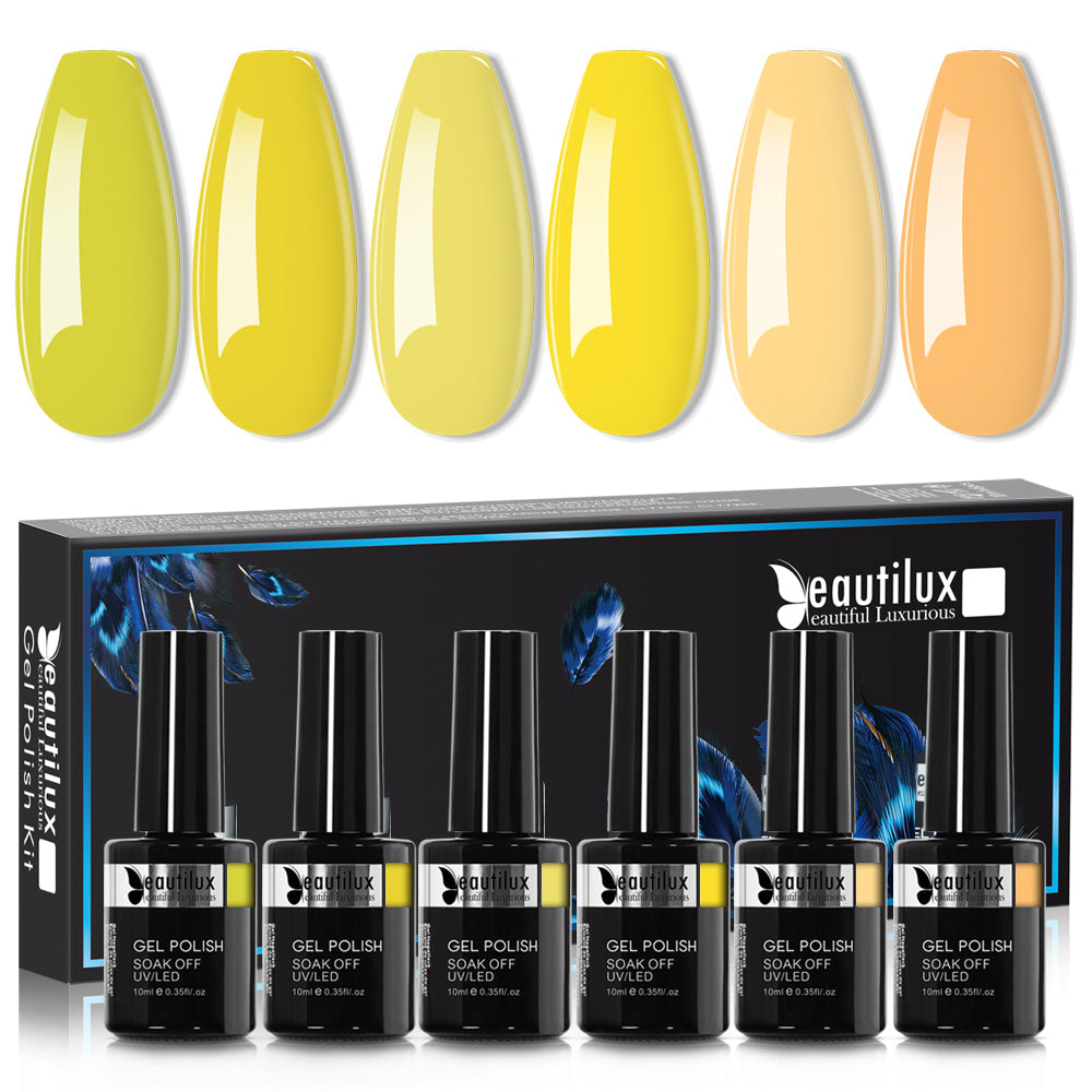 Kit de Vernis Semi-Permanent Beautilux - Collection SUNSHINE (6x10ml) | SKU : AC-3742