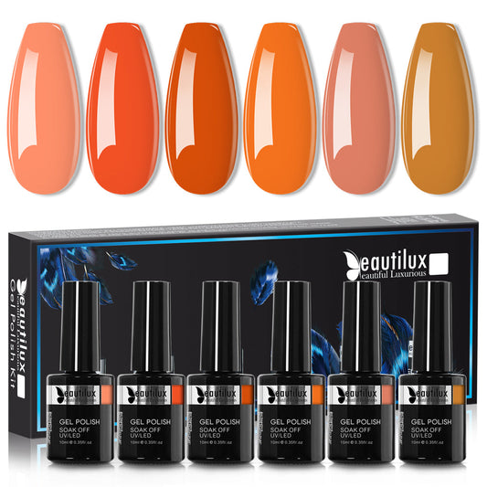 Kit de Vernis Semi-Permanent Beautilux - Collection WARM SUNSET (6x10ml) | SKU : AC-4350