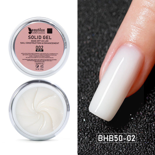 BNB50-02 Solid Gel New Génération BNB - Couleur Milky : le gel parfait pour des ongles élégants et résistants