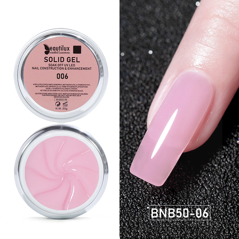 BNB50-06 Solid Gel New Génération BNB - Couleur Light Pink : douceur et durabilité pour des ongles élégants