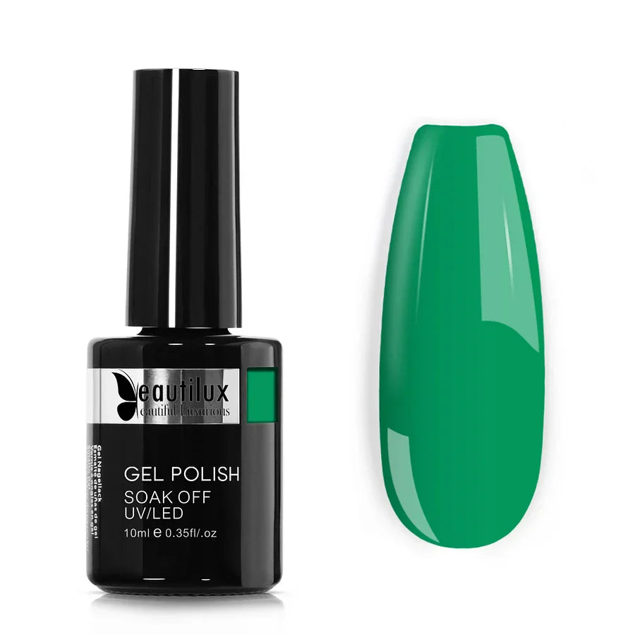 Beautilux Vernis Gel Semi-Permanent Vert Émeraude AC-28 – Élégance et Fraîcheur