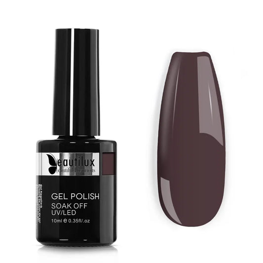 Beautilux Vernis Gel Semi-Permanent AC-109 – Marron Profond et Intense