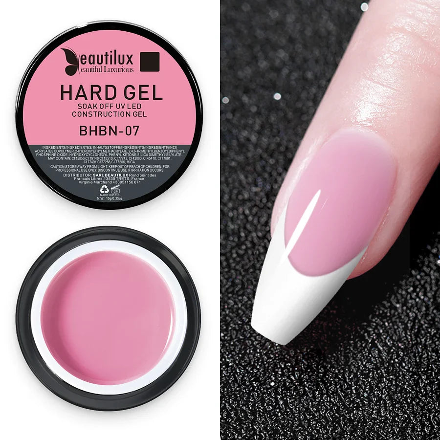 Gel de Construction Beautilux BHBN-07 - Rose Pastel Auto-Égalisant pour une Manucure Parfaite