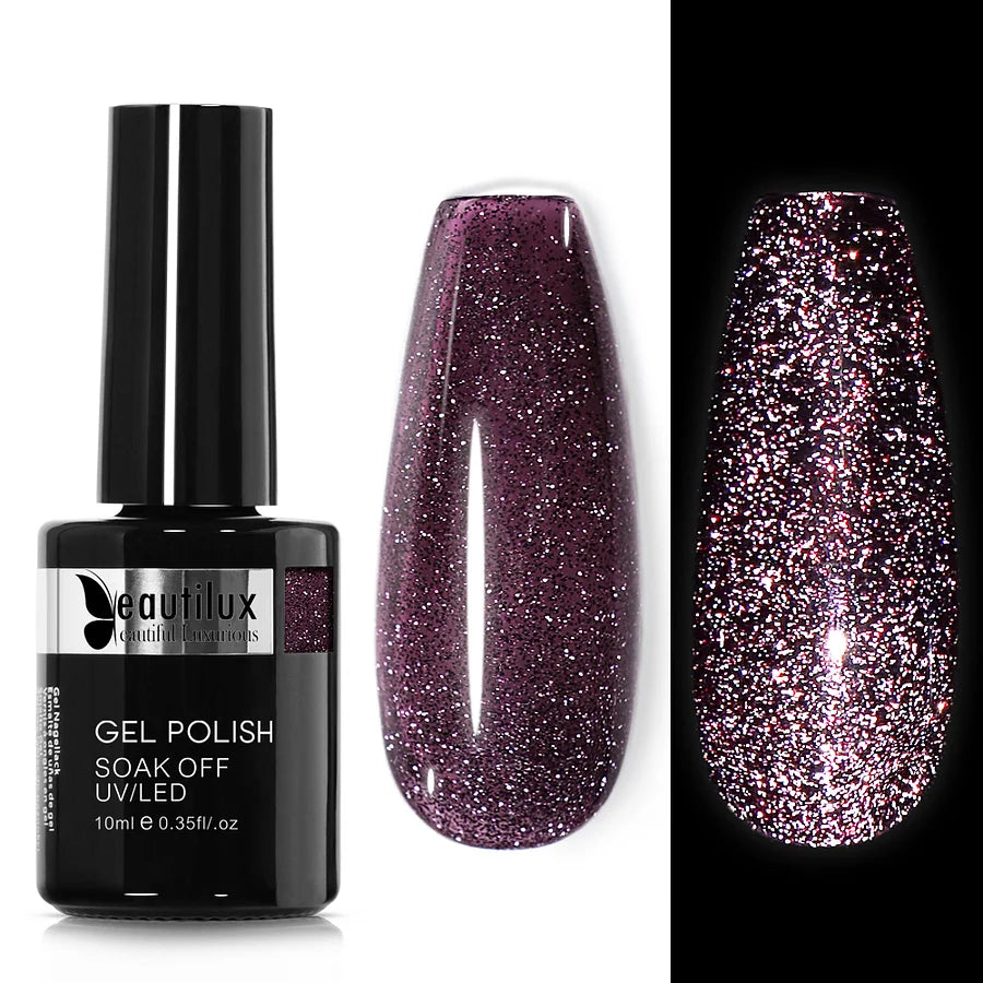 BEAUTIULX GEL POLISH-REFLECTIVE DIAMOND SZ-10