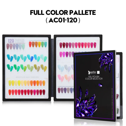 Sélecteur de couleurs de gel pour ongles Beautilux, 120 nuances CB120-AC001120